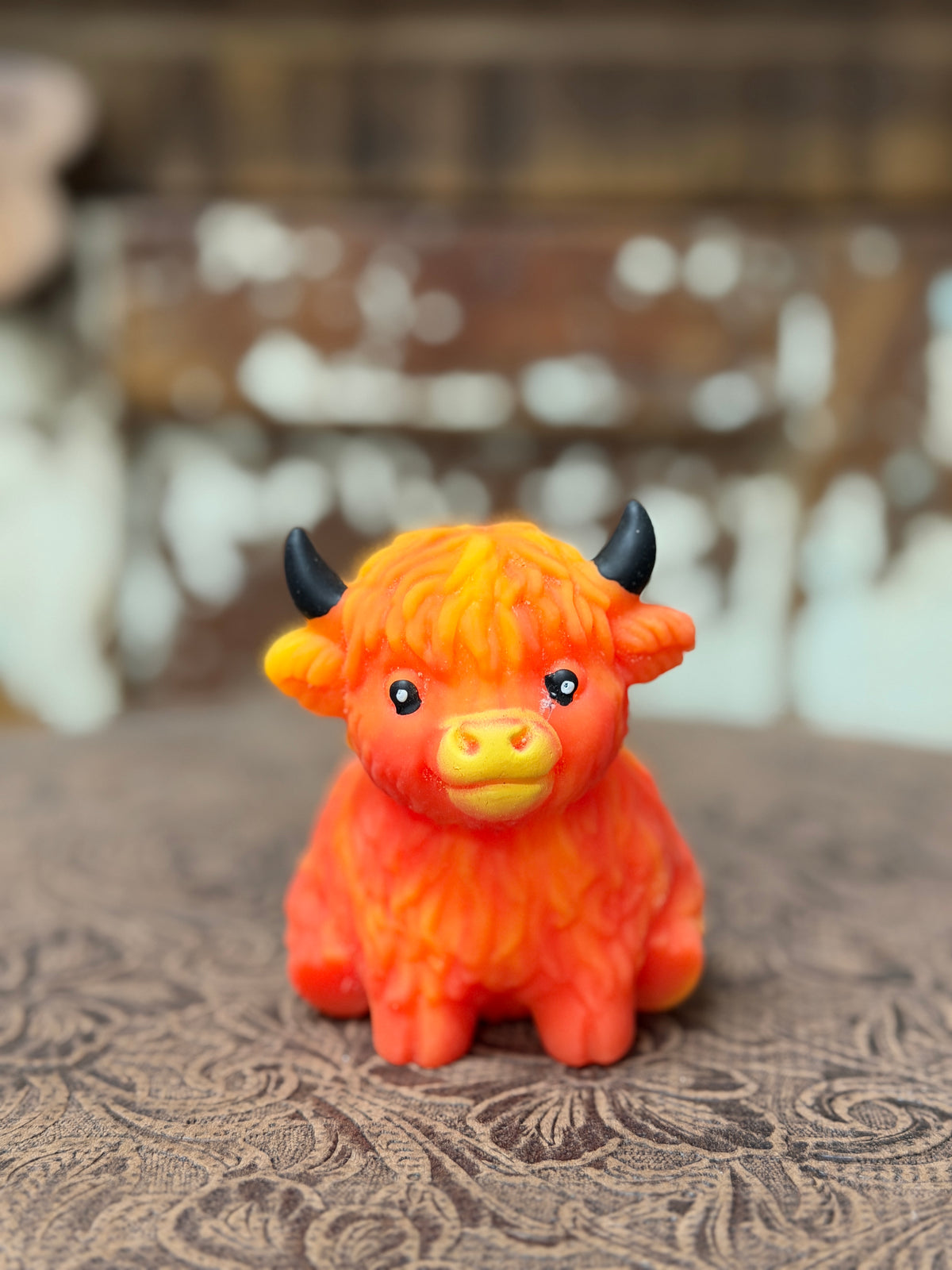 Highland Honey Cow Squishy | Stretchy Squeeze Toy