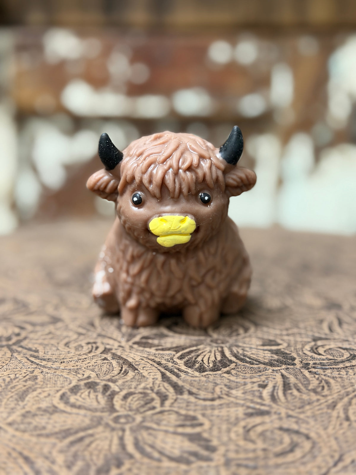 Highland Honey Cow Squishy | Stretchy Squeeze Toy
