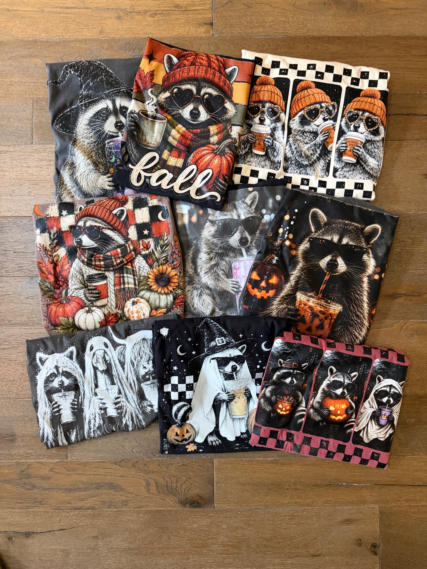Raccoon Mystery Tee Bundle | 2 Comfort Colors® Graphic Tees – Choose Fall/Spooky or Football