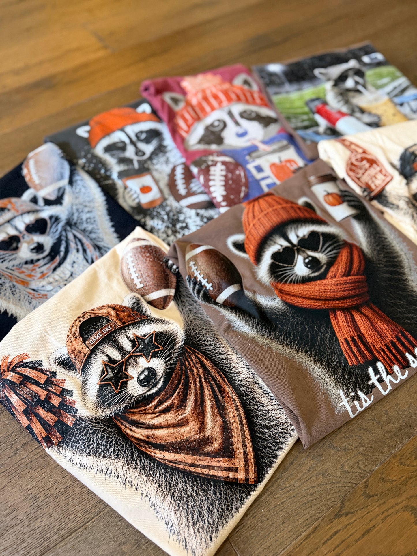 Raccoon Mystery Tee Bundle | 2 Comfort Colors® Graphic Tees – Choose Fall/Spooky or Football