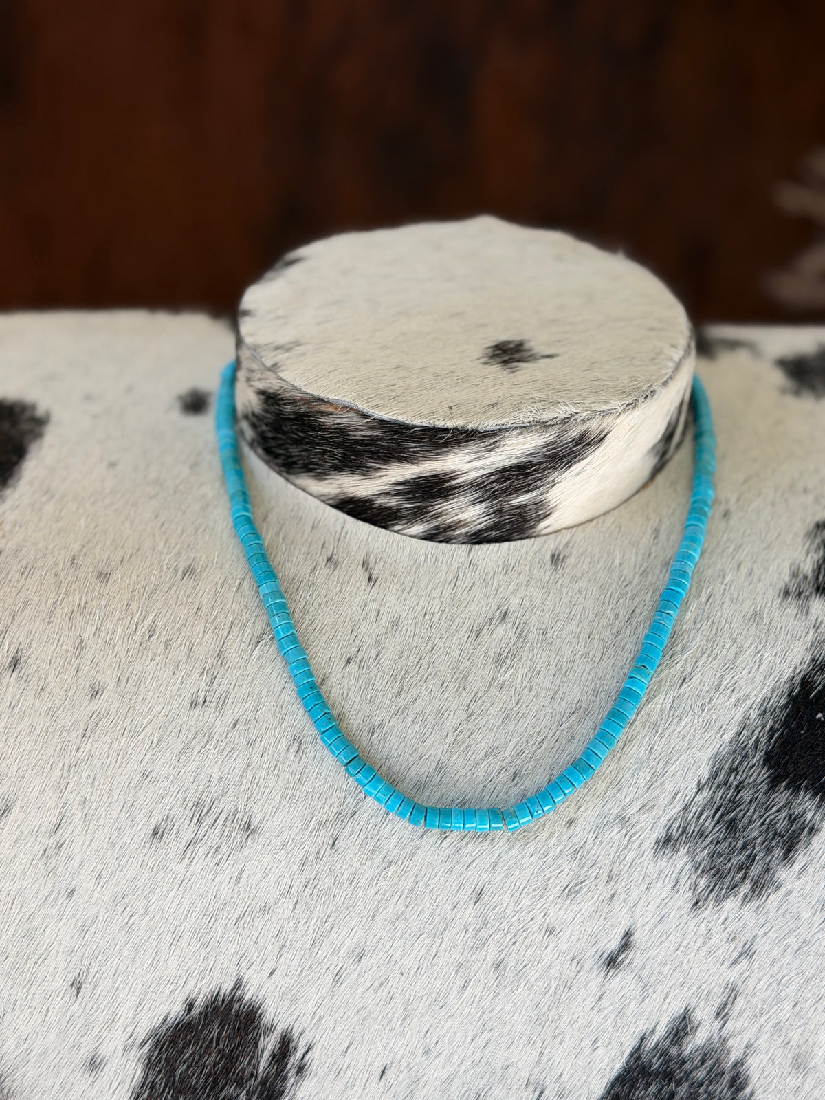 Doreen Jake 16" Kingman Turquoise Stacker Necklace – Native Made