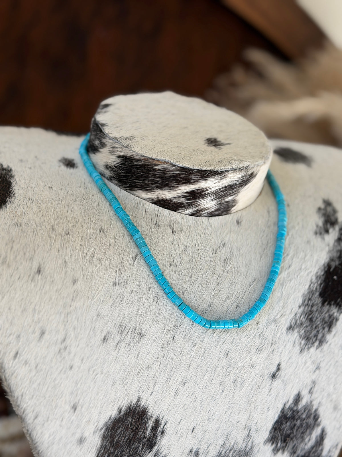 Doreen Jake 16" Kingman Turquoise Stacker Necklace – Native Made