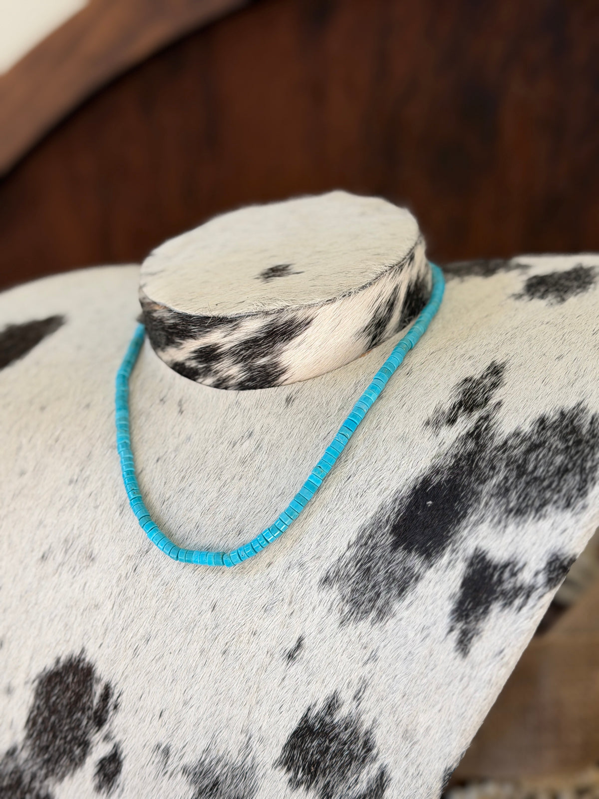 Doreen Jake 16" Kingman Turquoise Stacker Necklace – Native Made