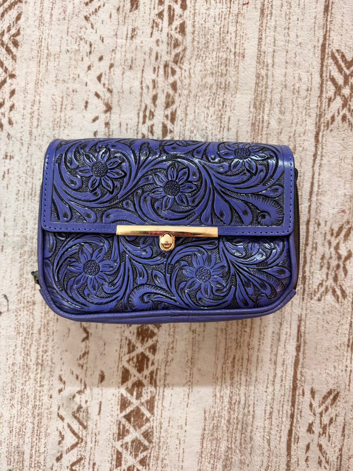 Tooled Leather Western Crossbody Bag – Floral Collection