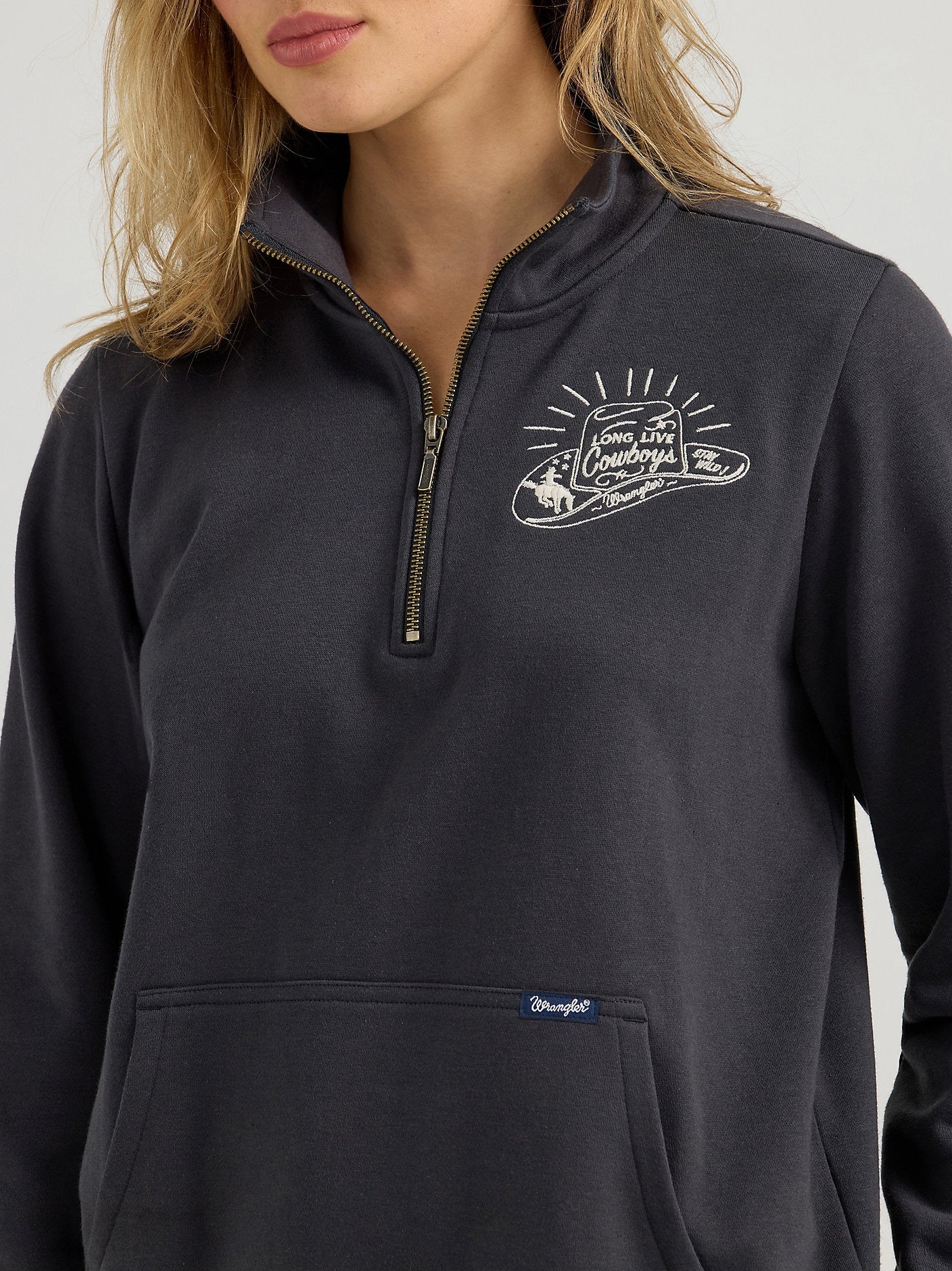 Women's Wrangler® "Long Live Cowboys" Quarter-Zip Pullover