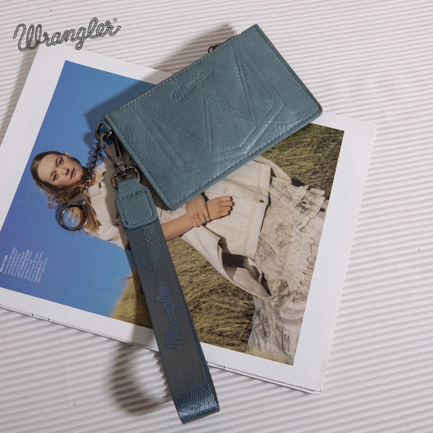 Wrangler VersaCarry Keychain Wallet, Solid Color Key Chain Wristlet Card Wallet