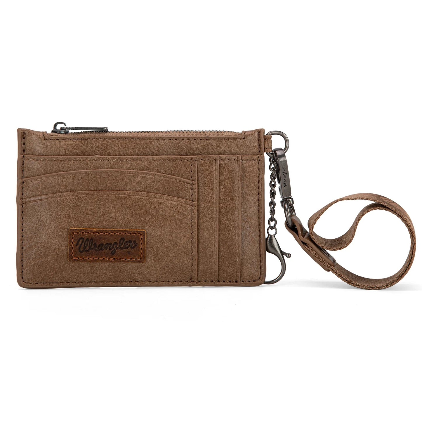 Wrangler VersaCarry Keychain Wallet, Solid Color Key Chain Wristlet Card Wallet