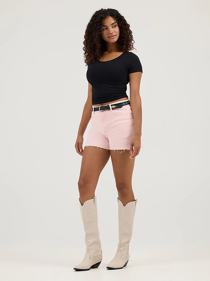 Women's Wrangler High-Rise Cowboy Short in Heart Stone