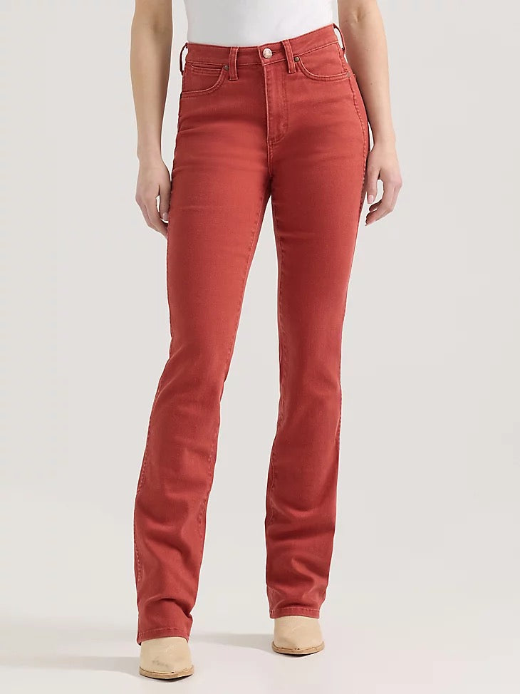 Nova Wrangler Retro Bailey High-Rise Red Wash Bootcut Jeans