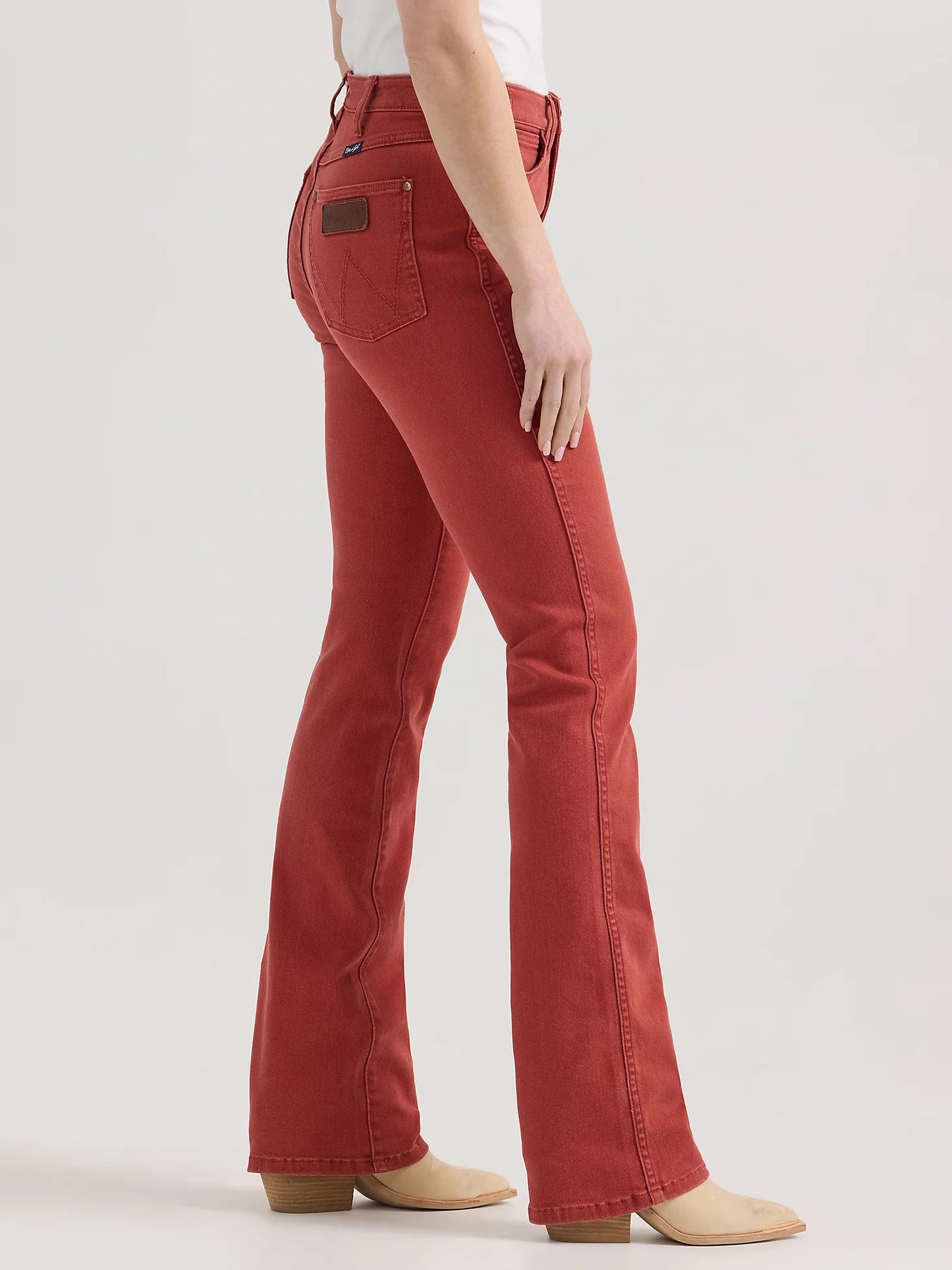 Nova Wrangler Retro Bailey High-Rise Red Wash Bootcut Jeans