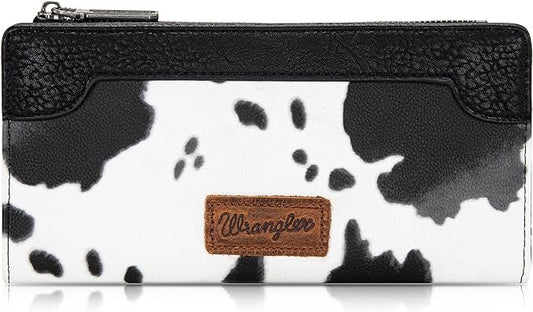 Wrangler Cow Print Bi-Fold Wallet