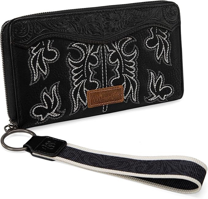 Wrangler Embroidered Wristlet Wallet