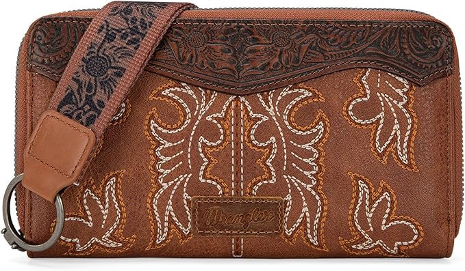 Wrangler Embroidered Wristlet Wallet