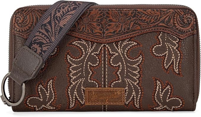 Wrangler Embroidered Wristlet Wallet