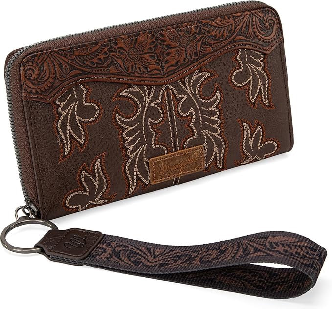 Wrangler Embroidered Wristlet Wallet