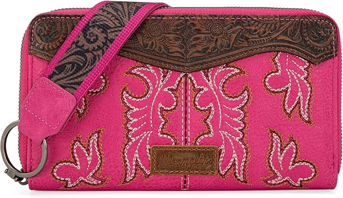 Wrangler Embroidered Wristlet Wallet