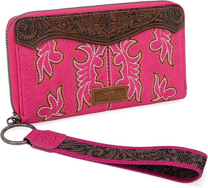 Wrangler Embroidered Wristlet Wallet