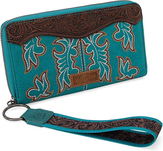 Wrangler Embroidered Wristlet Wallet