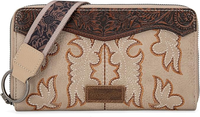 Wrangler Embroidered Wristlet Wallet