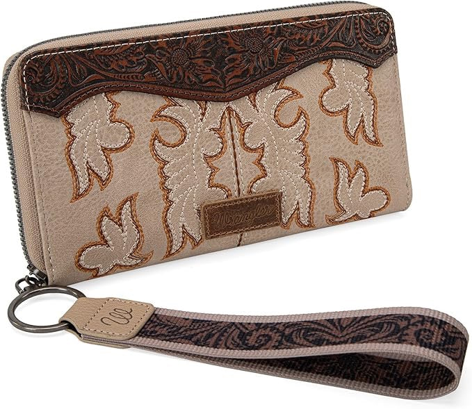 Wrangler Embroidered Wristlet Wallet