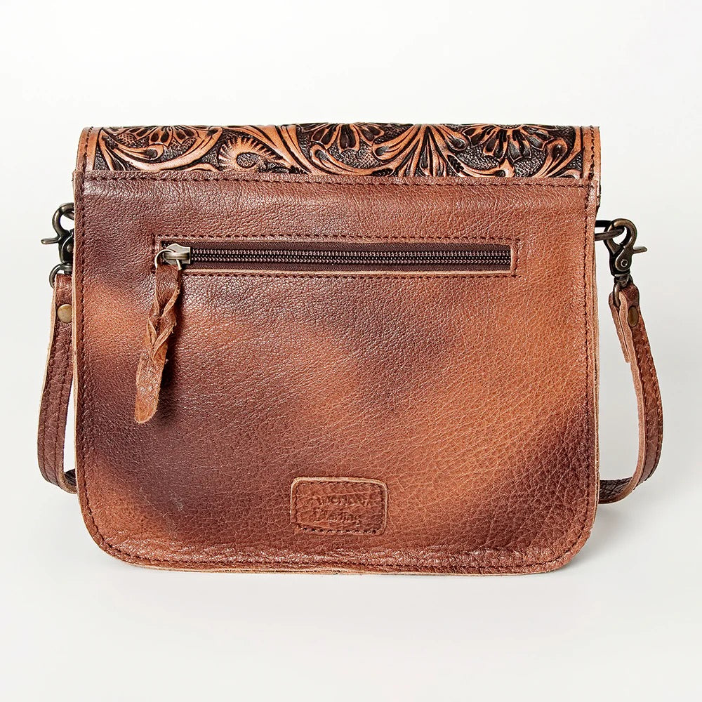 American Darling Genuine Hair-On Hide Leather Crossbody Bag – Western Handcrafted Shoulder Purse