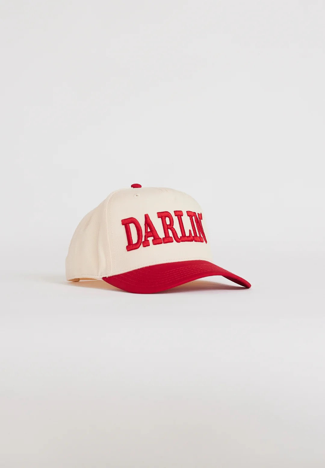 Darlin' Snapback Cream and Red Hat