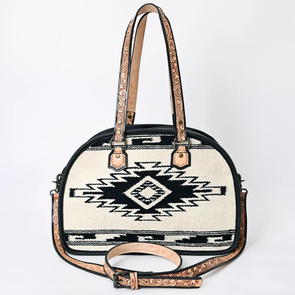 American Darling Saddle Blanket Design Genuine Leather Western Handbag