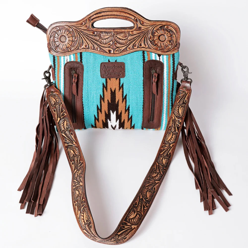 American Darling Saddle Blanket Genuine Western Leather Women's Western Bag