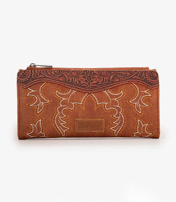 Wrangler Boot Scroll Embroidered Bi-Fold Wallet