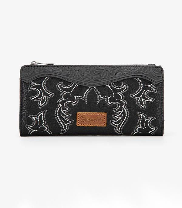 Wrangler Boot Scroll Embroidered Bi-Fold Wallet