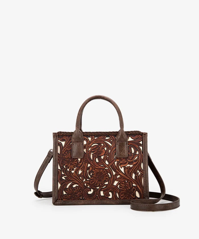 Trinity Ranch Floral Tooled Tote Bag