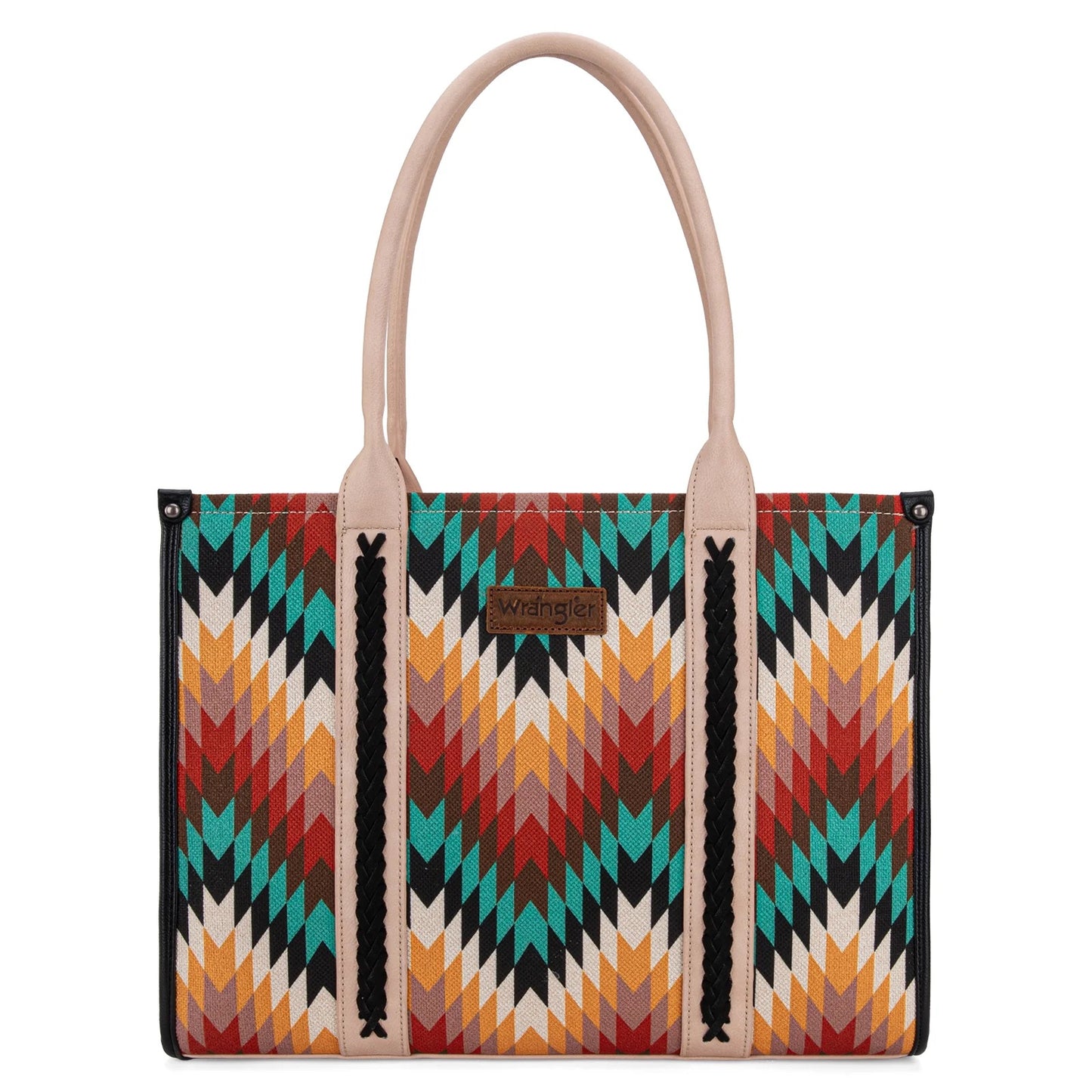 Fall Exclusive-Wrangler Southwestern Pattern Dual Sided Print Concealed Carry Wide Tote