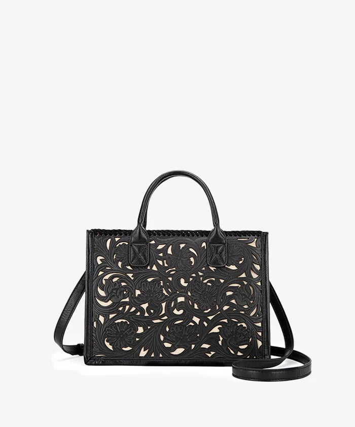 Trinity Ranch Floral Tooled Tote Bag