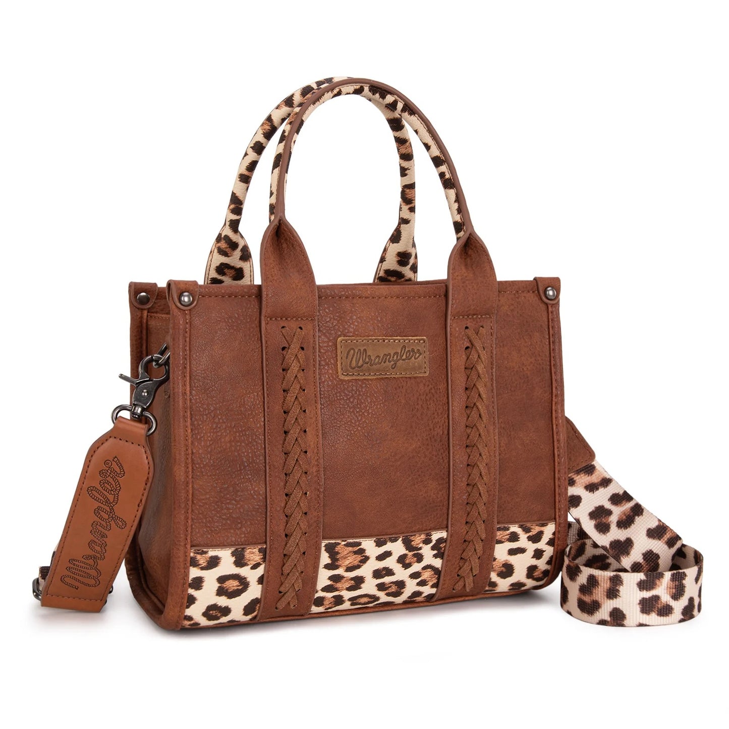 Wrangler Leopard Print Concealed Carry Tote Crossbody