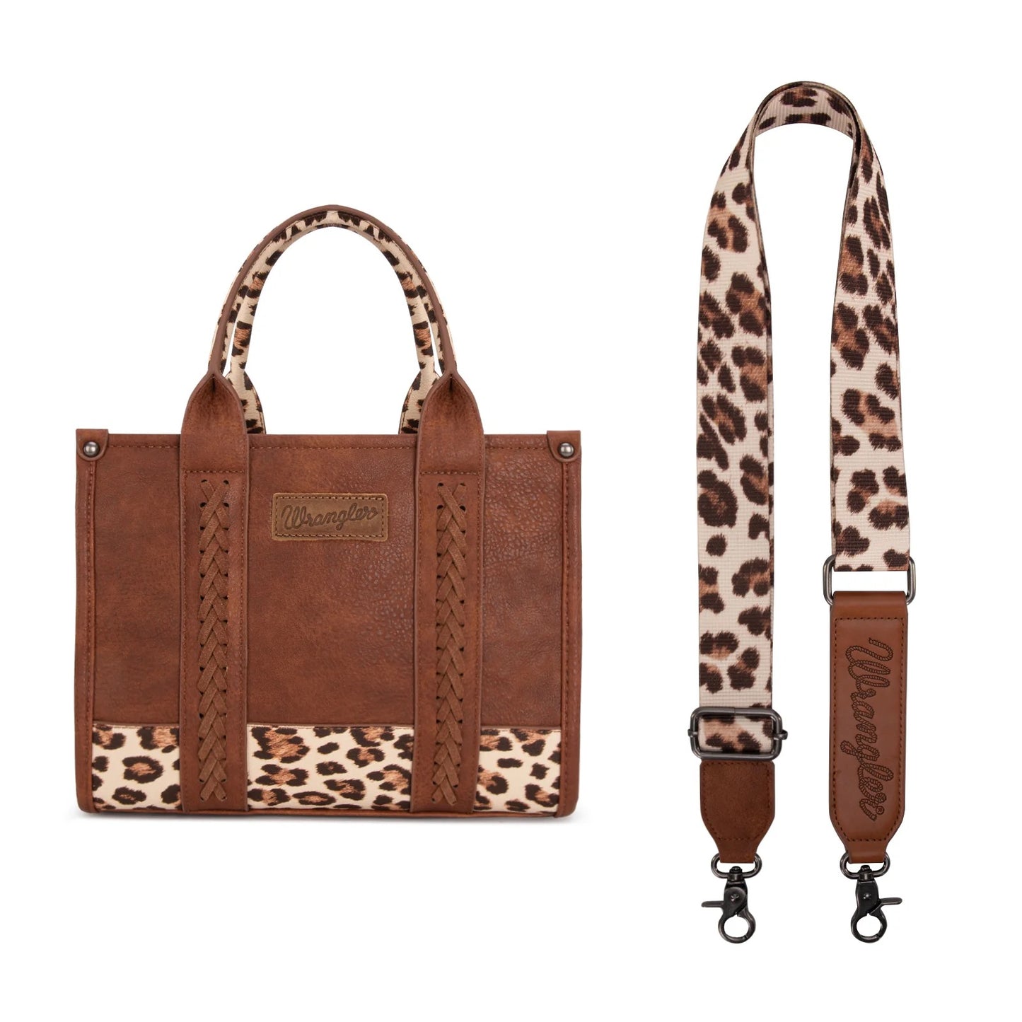 Wrangler Leopard Print Concealed Carry Tote Crossbody