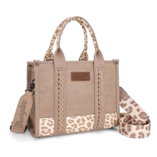 Wrangler Leopard Print Concealed Carry Tote Crossbody