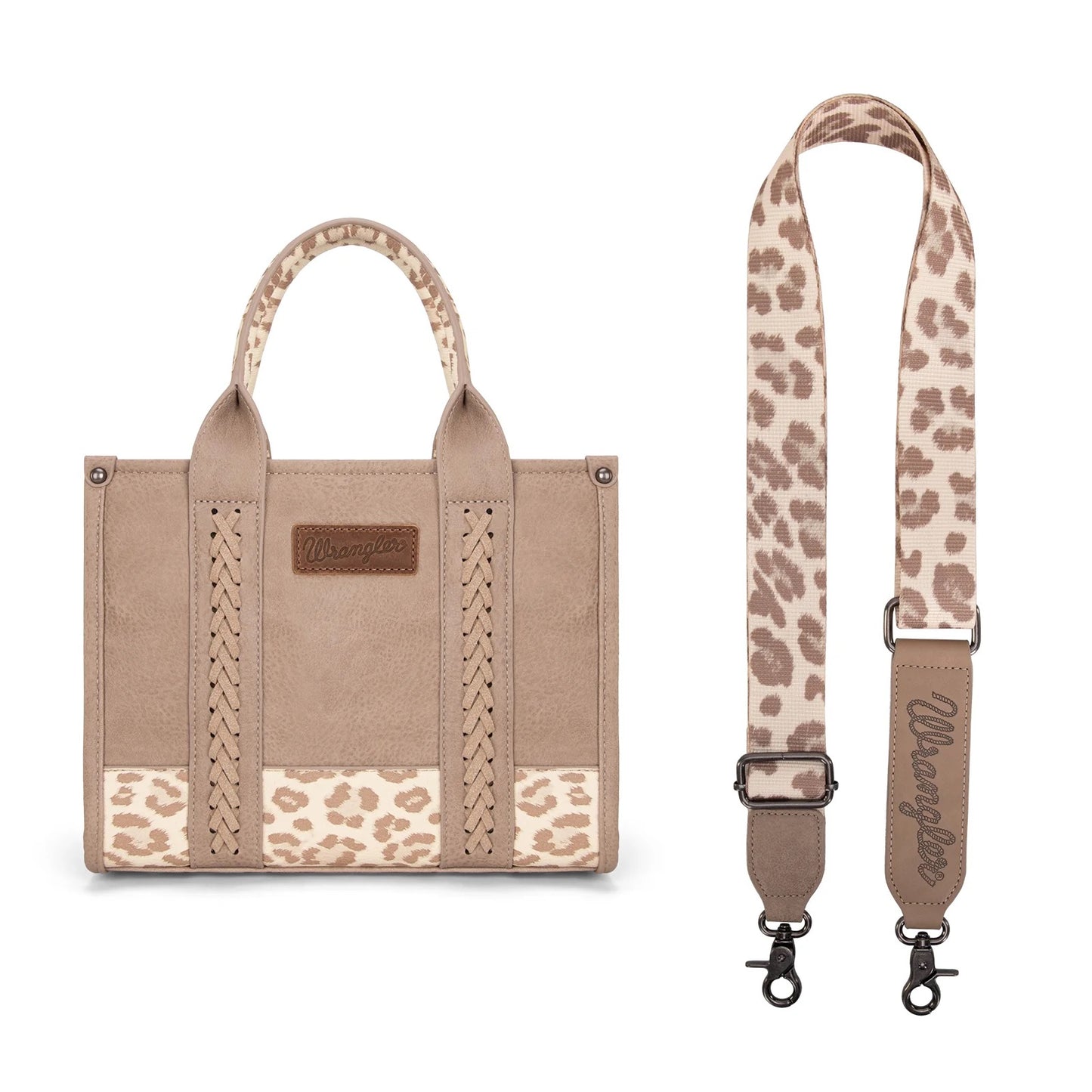 Wrangler Leopard Print Concealed Carry Tote Crossbody