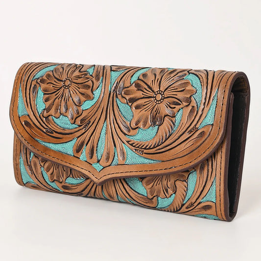 Texas Bloom Tooled Leather Wallet by American Darling