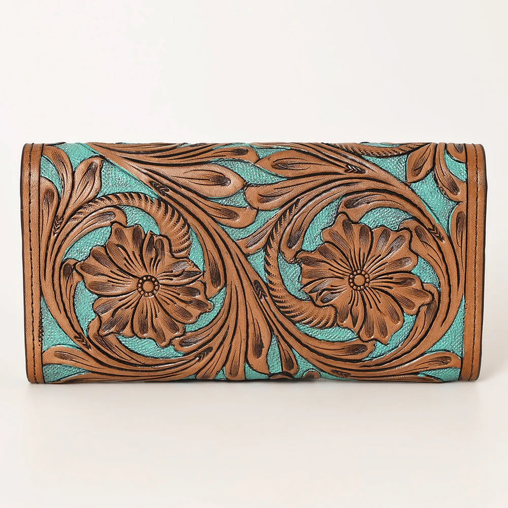 Texas Bloom Tooled Leather Wallet by American Darling