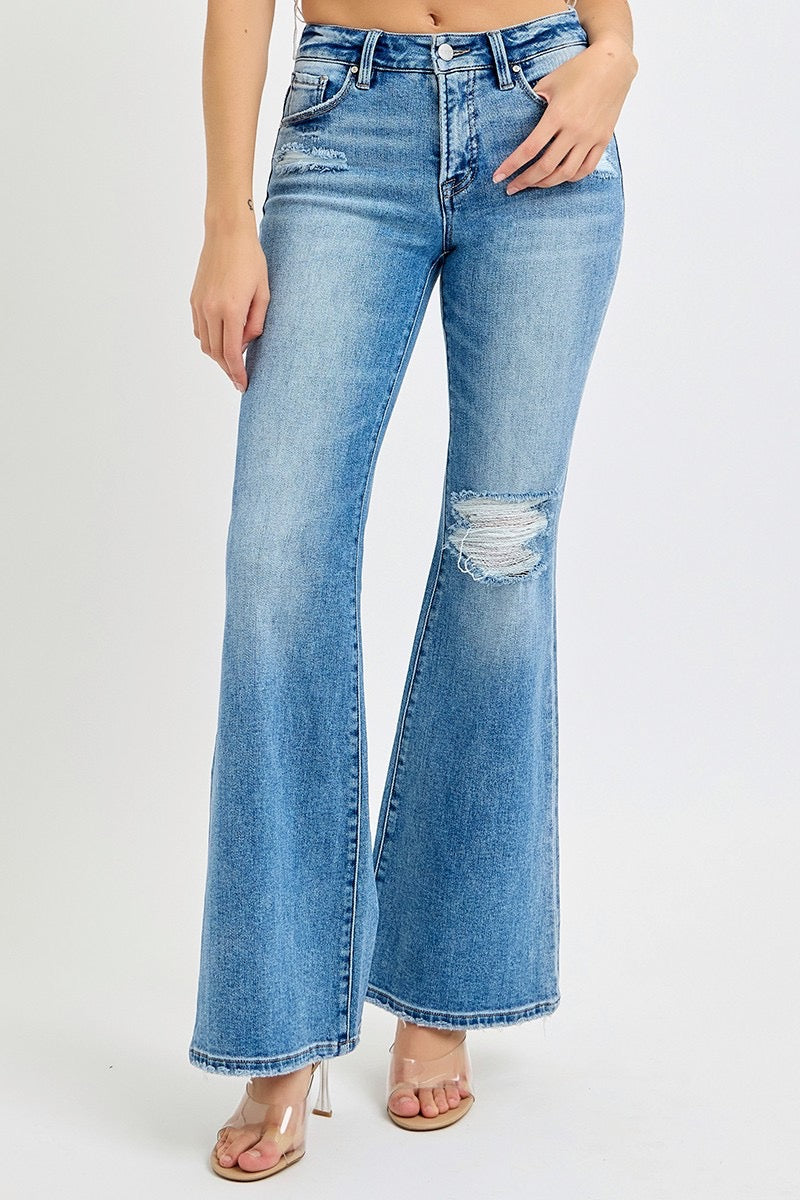 Tummy Control Mid Rise Stretchy Jeans by Risen