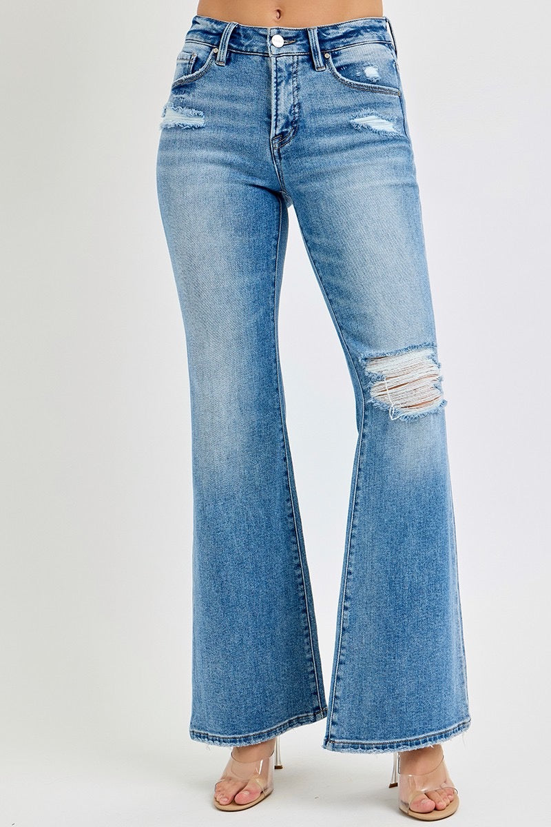 Tummy Control Mid Rise Stretchy Jeans by Risen