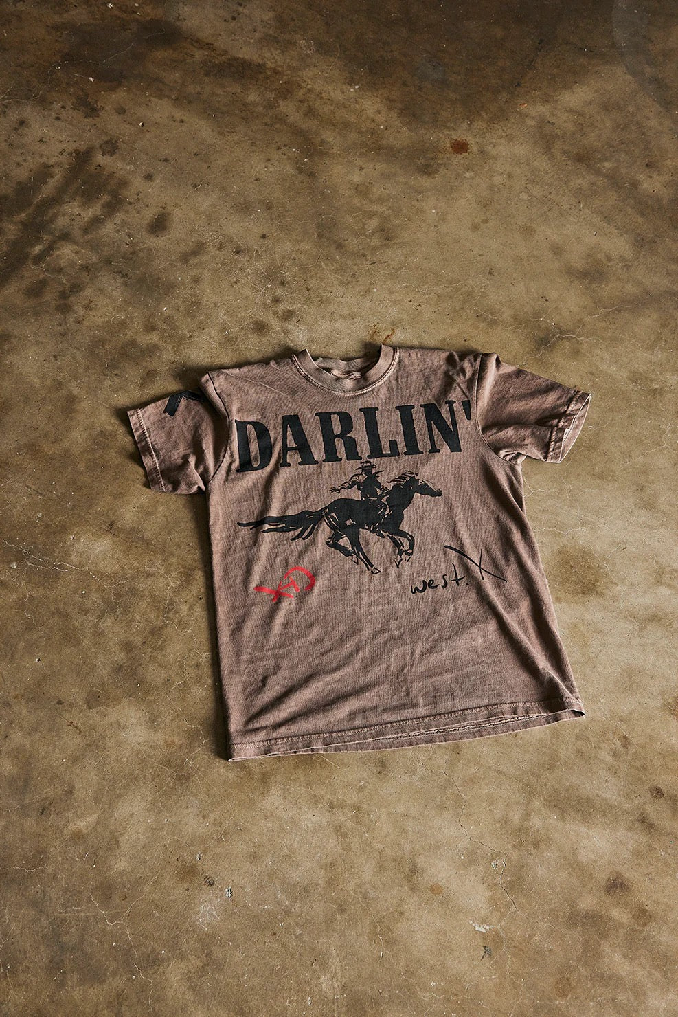 Darlin Brown Horseman Short Sleeve Tee