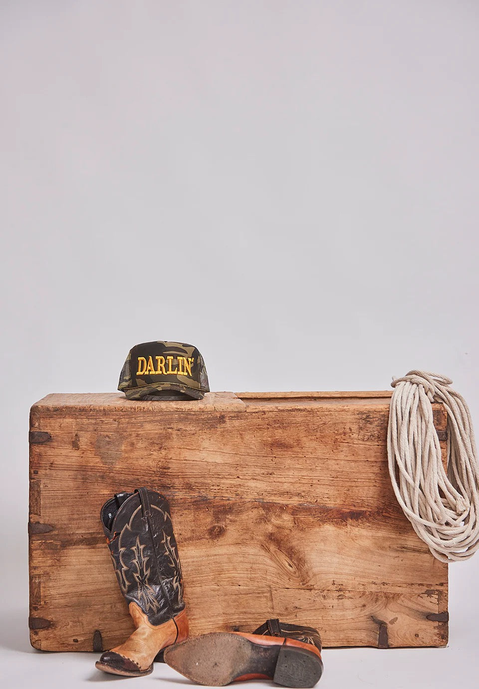 Darlin' Embroidered Camo Trucker Hat