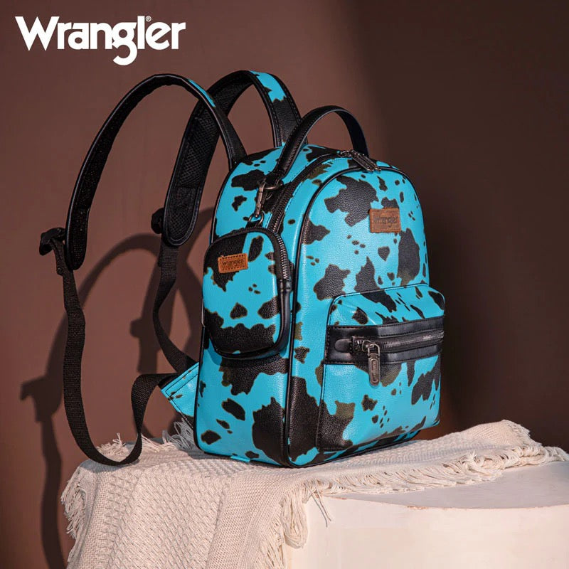 Cow Print Zippered Backpack-Wrangler Women’s Fashion Backpack –  Western Style