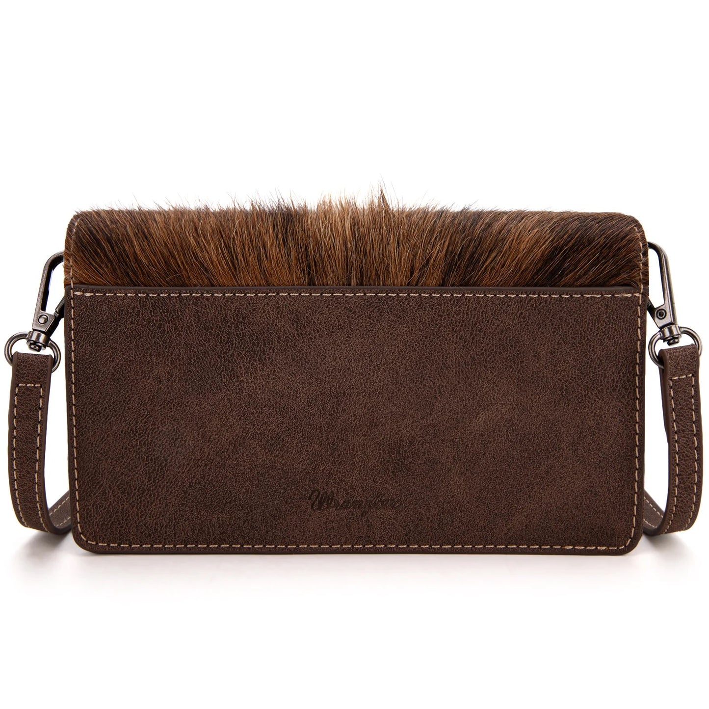 Wrangler Genuine Hair-On Cowhide Wallet/Crossbody