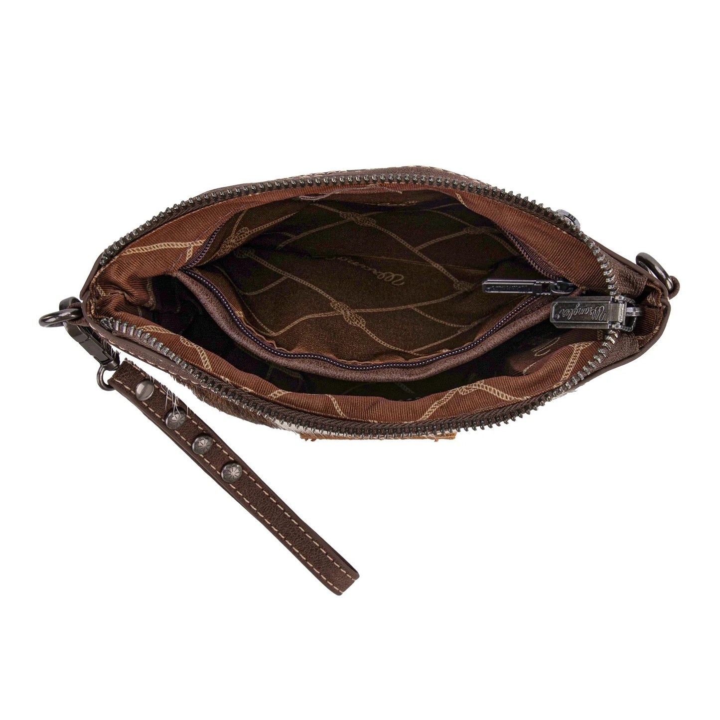 Wrangler Genuine Hair-On Cowhide Crossbody Clutch Wristlet