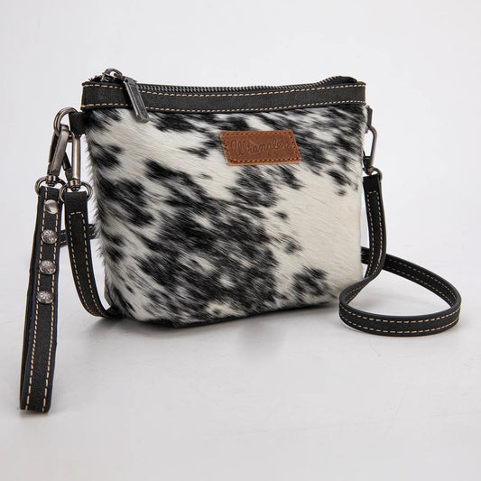 Wrangler Genuine Hair-On Cowhide Crossbody Clutch Wristlet