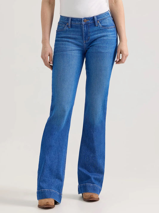 Wrangler Retro® Lucy Mae Wide-Leg Mid Rise Trouser Jeans