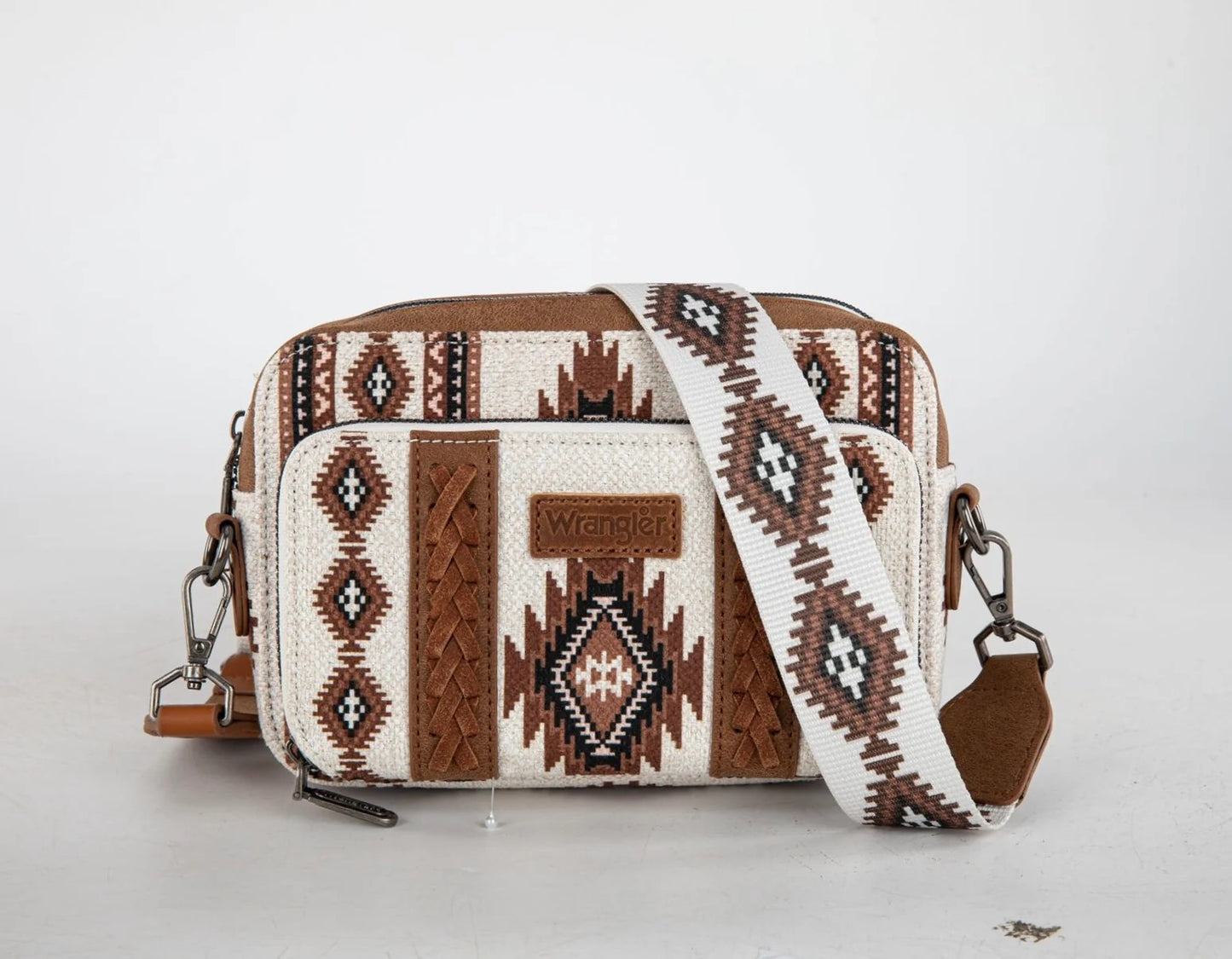 Wrangler Southwestern Printed Crossbody Purse With Wallet Compartment