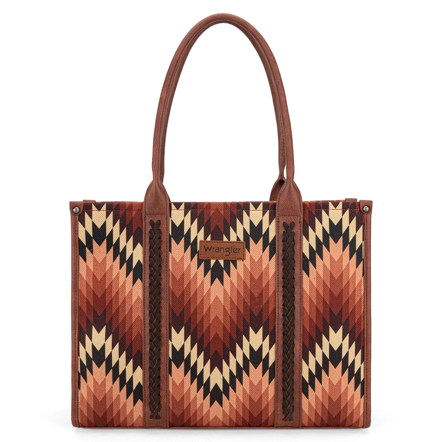 Fall Exclusive-Wrangler Southwestern Pattern Dual Sided Print Concealed Carry Wide Tote